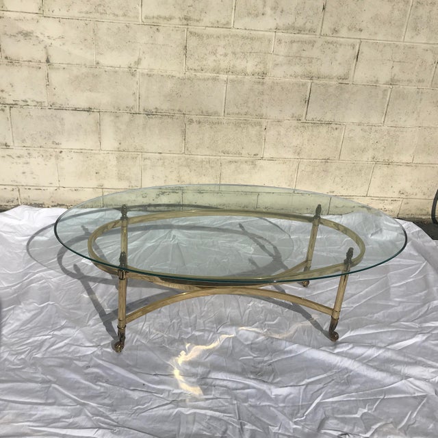 Vintage Brass and Beveled Glass Coffee Table Chairish