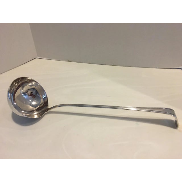 Metal Large Vintage Silverplate Ladle, Japan For Sale - Image 7 of 8
