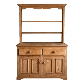 Victorian Pine Dresser with Open Shelving For Sale