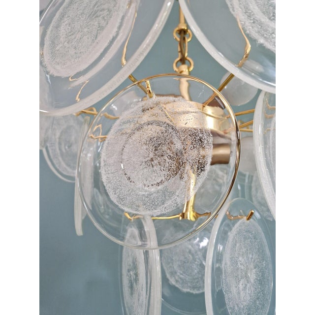 Murano Glass Disc Chandelier, Italy, 1970 For Sale - Image 10 of 17