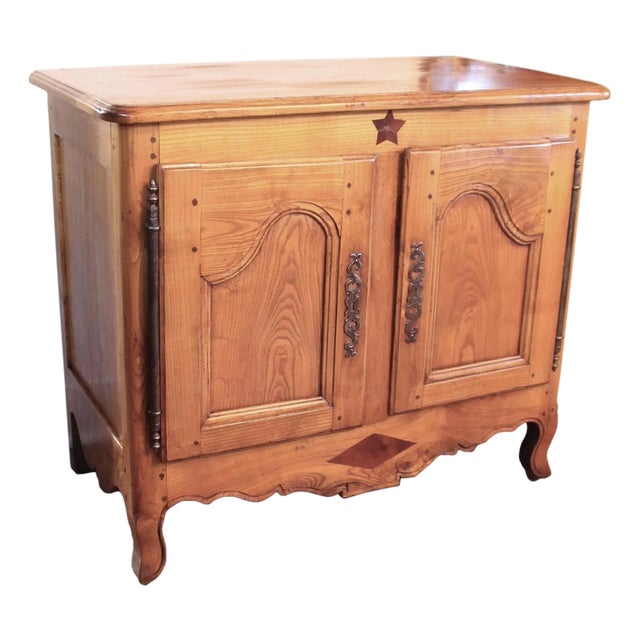 Small French Provincial Elm Cabinet, 19th Century For Sale