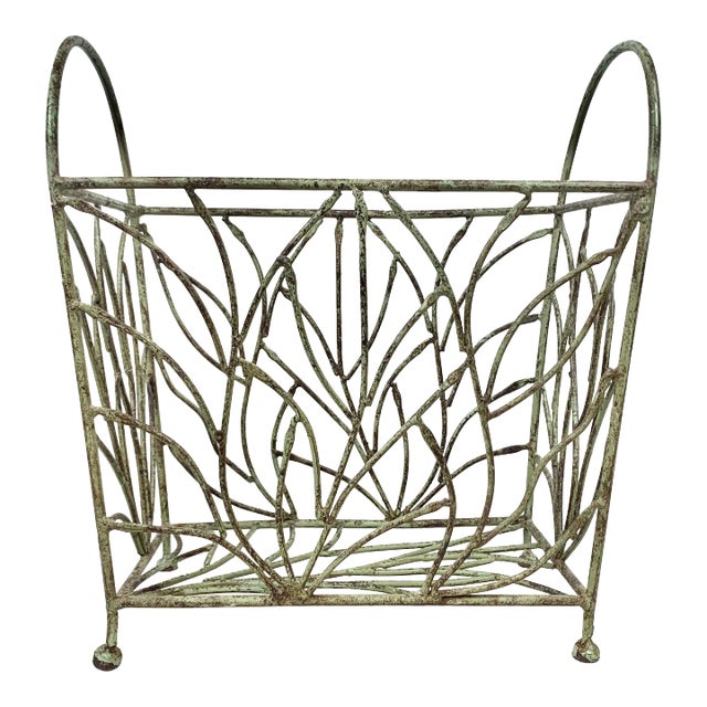 Vintage Metal Magazine Holder For Sale