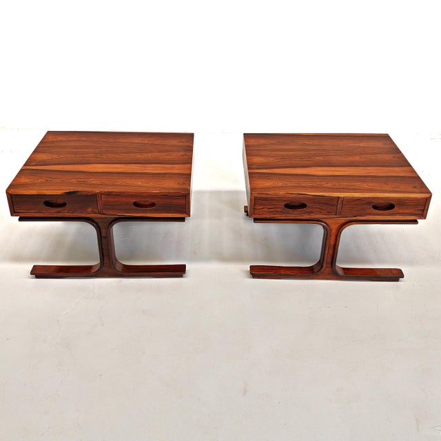 Wooden Bedside Tables by G. Frattini for Bernini, 1950s, Set of 2 For Sale - Image 13 of 18