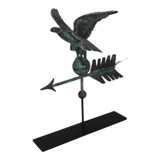 19thc Eagle Full Body Weathervane on Stand For Sale