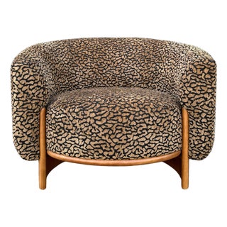 Monaco Leopard Barrel Chair For Sale