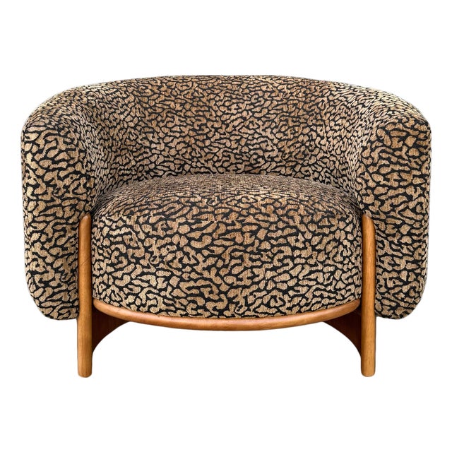 Monaco Leopard Barrel Chair For Sale