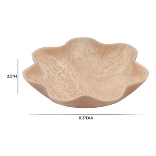 Mera Grapefruit Pink Resin Star Tray For Sale