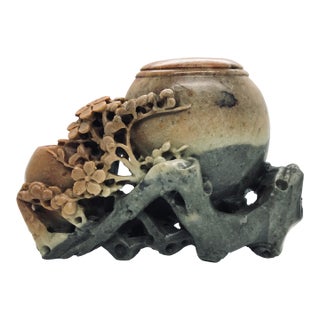 Vintage Pretty Soapstone Holder For Sale