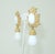 Givenchy Givenchy Gold Plate White Drop Dangle Earrings, 1980's For Sale - Image 4 of 10