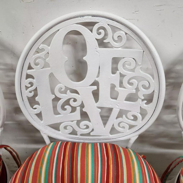 Wood Arthur Umanoff Iron Love Chairs 1960s For Sale - Image 7 of 12