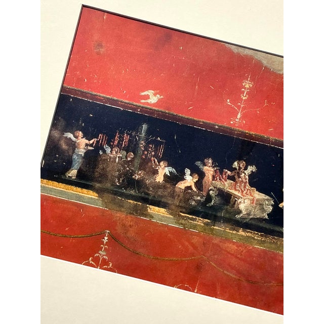 Paper Vintage Italian Pompeii Fresco Original Prints - Set of 2 For Sale - Image 7 of 10