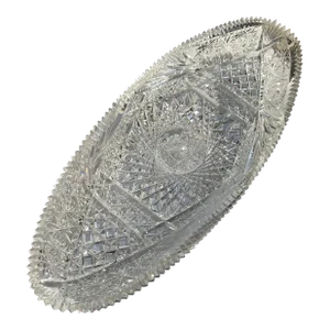 Antique American Brilliant Cut Crystal Platter