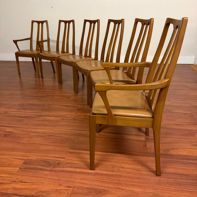 Nathan Furniture Vintage High Back Dining Chairs Set of 6 For Sale In Seattle - Image 6 of 13