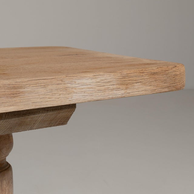 1970-1979 France Weathered Whitewash Cerused Oak Console For Sale - Image 9 of 10
