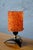 Metal Vintage Table Lamp with Orange Frosted Acrylic Shade and Brass Tripod Base, 1960s For Sale - Image 7 of 11