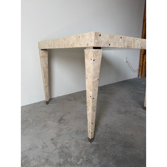 Vintage Tavola Tessellated Stone Dining or Game Table by Oggetti For Sale - Image 4 of 12