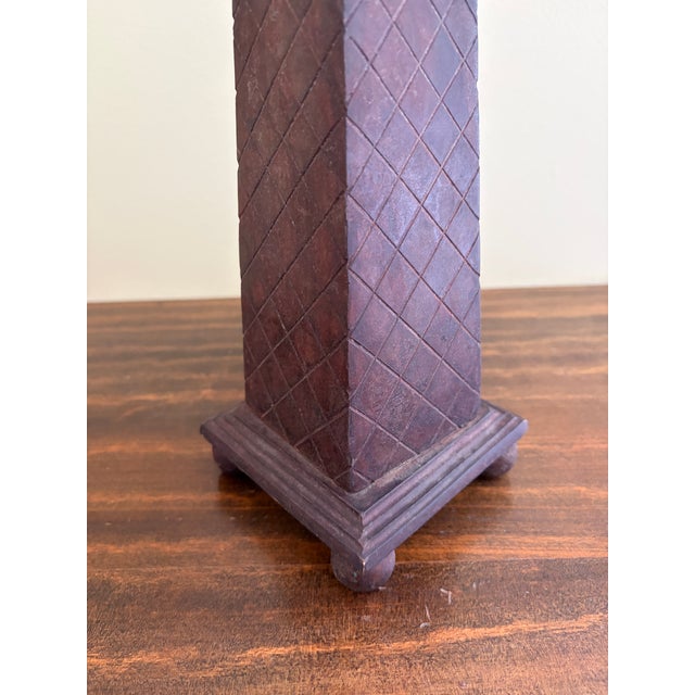 Vintage Neoclassical Metal Garden Obelisk For Sale - Image 11 of 11