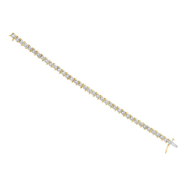 S Style Diamond Bracelet 2.00cttw 14k Yellow Gold For Sale