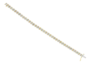 S Style Diamond Bracelet 2.00cttw 14k Yellow Gold