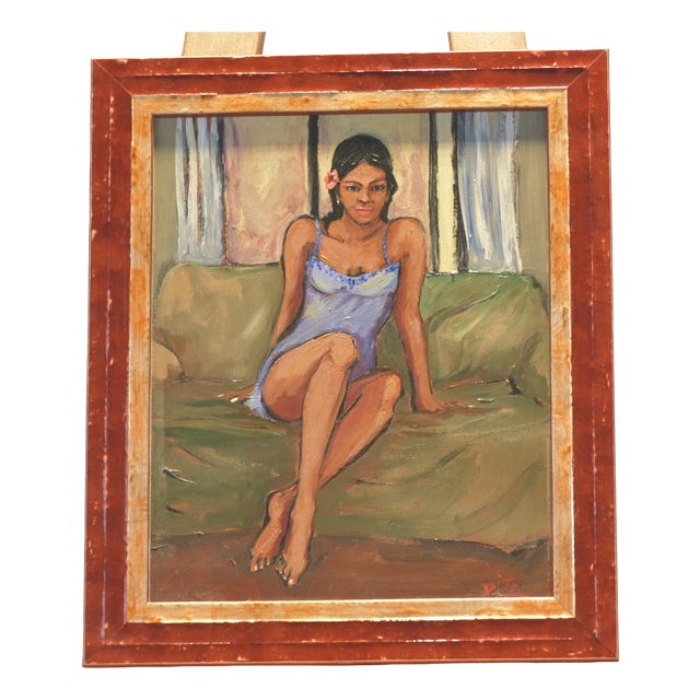 Jade, Marcela Ditomaso, Argentina, 2004, Acrylic on Fiberboard, Framed For Sale