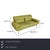 The Plura two-seater sofa by Rolf Benz is presented here in an exceptional, fresh green-yellow leather color that...