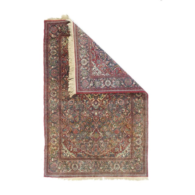 Traditional Kasahan Rug 4'0'' X 6'0'' For Sale - Image 3 of 8