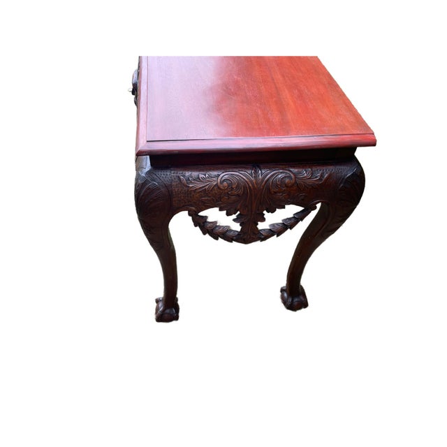 Antique Irish Mahogany Serving Table For Sale - Image 9 of 14