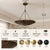 Mid-Century Modern Large Brass Chandelier Pendant Light – Scalloped Bowl Hanging Fixture – Vintage Inspired Chain Light For Sale - Image 3 of 7
