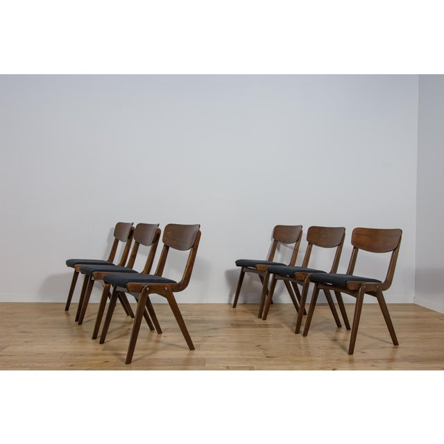 Boomerang Dining Chairs from Gościcńskie Furniture Fabryki, 1960s, Poland, Set of 6 For Sale - Image 6 of 18