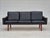 Mid-Century Modern Danish 3 Seater Sofa in Leather & Teak Wood, 1970s For Sale - Image 3 of 16