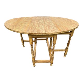 2010’s Ralph Lauren Home Solid Pine 18th Century Gate Leg Table - by Van Thiel & Co For Sale