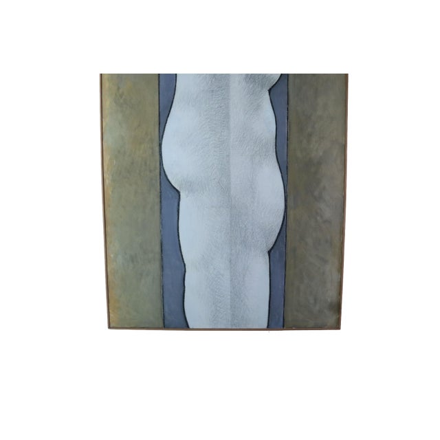 1960s Louis Bunce Abstract Oil & Graphite on Canvas For Sale - Image 4 of 9