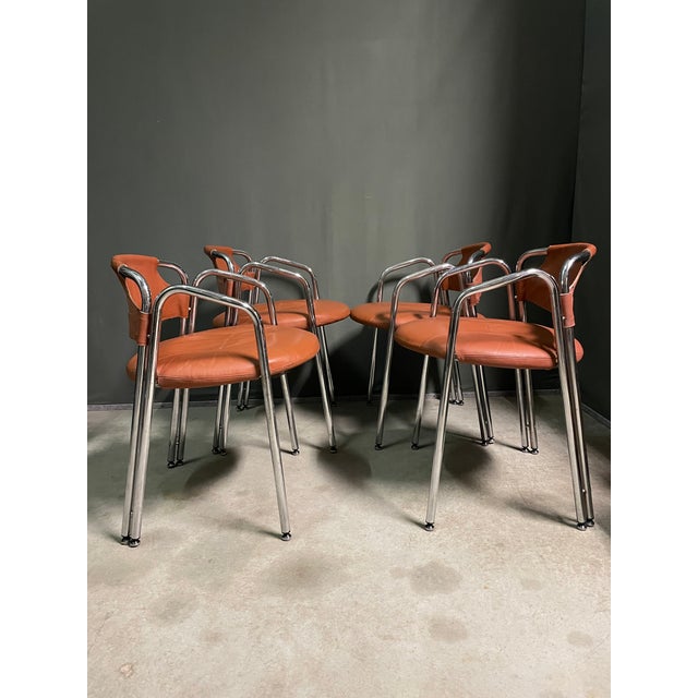 Vintage Dinning Chairs by Gastone Rinaldi, 1980s, Set of 4 For Sale - Image 3 of 9