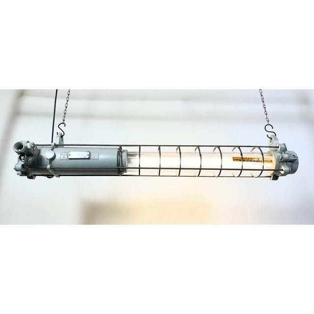 Grey Industrial Hanging Tube Light from Elektrosvit, 1980s For Sale - Image 17 of 18