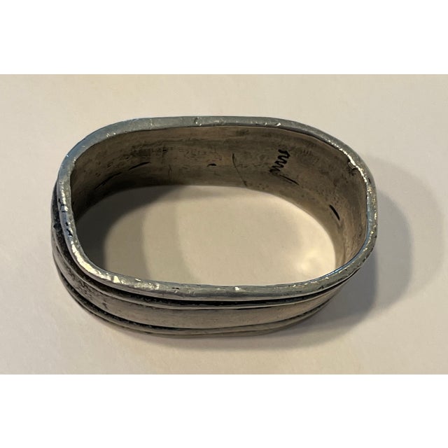 Silver Vintage Fecit VCM Pewter Napkin Rings - Set of 4 Made in Porto, Portugal For Sale - Image 8 of 12