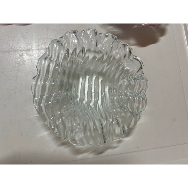 Mid 20th Century Vintage 1960s Sydenstricker Scalloped Glass Bowl /Candy Dish Signed For Sale - Image 5 of 12