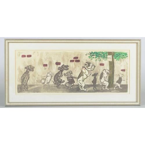 Boris o’ klein. “dirty dogs of paris”. Offset print. A humorous work by the french artist boris o’ klein, known for his...
