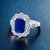 Ladies Quality Finely Faceted Composite Sapphire and Diamond Ring Size 6.5 14k White Gold 3.51 TCW Certified $2,950 300214...