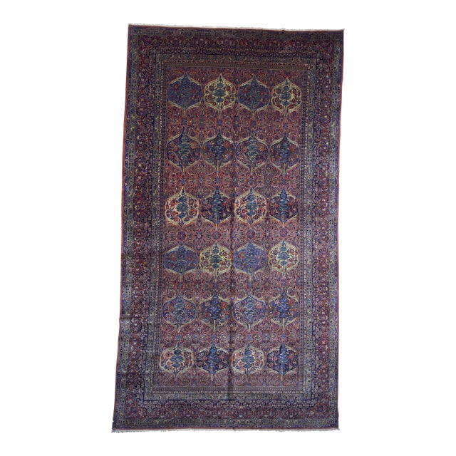 1940s Old Persian Gazvin Area Rug 11'8" X 20'8' For Sale