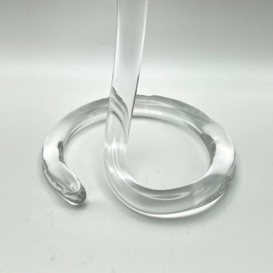 Daum France Crystal Standing Hooded Cobra Snake Sculpture (Large: 16.5”, Clear, Vintage, 1980s) For Sale - Image 14 of 18