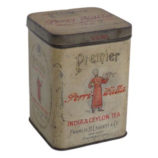 Premier Perri Walla Tea Tin Box India and Ceylon Francis H Leggett and Co 4892b For Sale