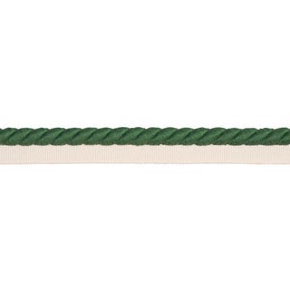 Schumacher Henley Cotton Cord Trim In Emerald For Sale