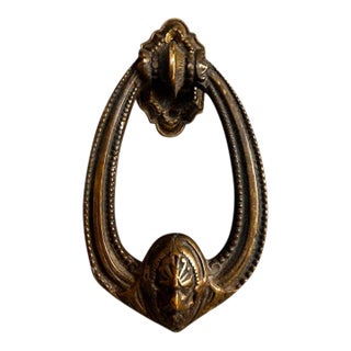 Vintage English Brass Door Knocker For Sale