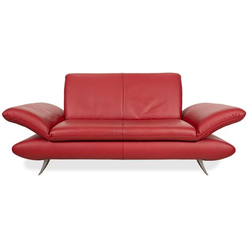 Sofas in Red Leather from Koinor Rossini, Set of 2 For Sale - Image 5 of 18