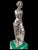 Metal Sculpture of Venus, 20th Century, Silver on Malachite Base For Sale - Image 7 of 14