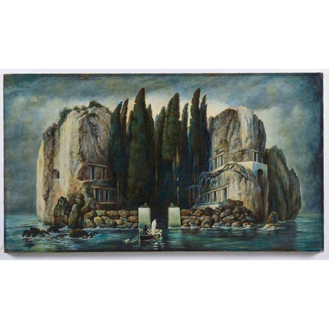 After Arnold Böcklin, The Isle of the Dead, 1906, Oil Painting on Canvas, Framed For Sale - Image 3 of 5