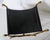 Great looking, French Curule Bronze Ram Heads & Black Leather Stool Attributed to Maison Jansen. This curule Stool is a...