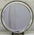 A striking vintage Prill Silver Co. round silver-plated gallery tray, measuring approximately 12 inches in diameter. This...