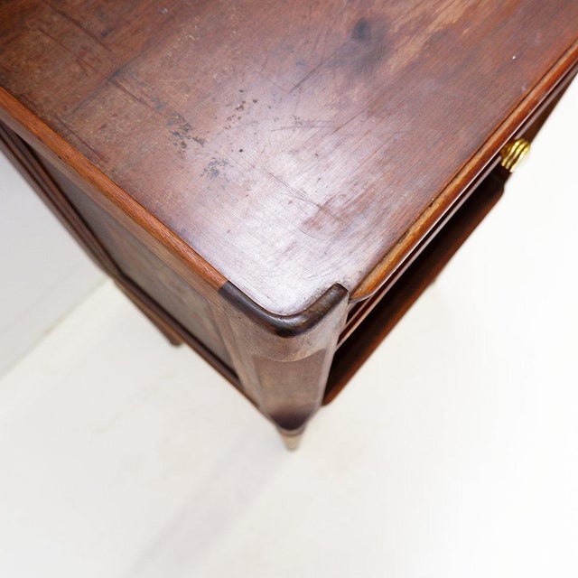 Brown Antique Louis XVI Style Bedside Table For Sale - Image 8 of 16