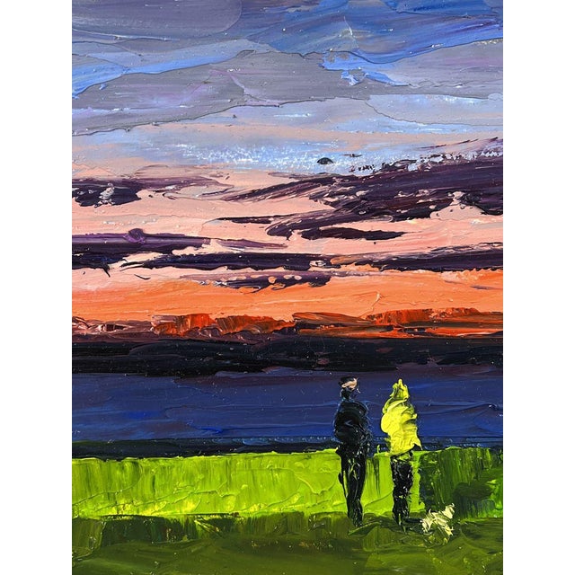 Oil Painting Wide River at Sunset Boris Serdyuk For Sale - Image 6 of 11